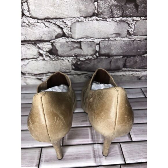 Cole Haan Taupe Leather Low Cut Ankle Bootie Stiletto Heels Women Sz 10B US/41EU - Picture 11 of 16